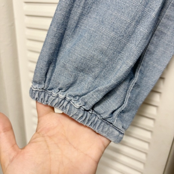 J. Crew 100% Cotton Blue Chambray V-Neck 3/4 Sleeve Pullover Dress Size M - Picture 2 of 6